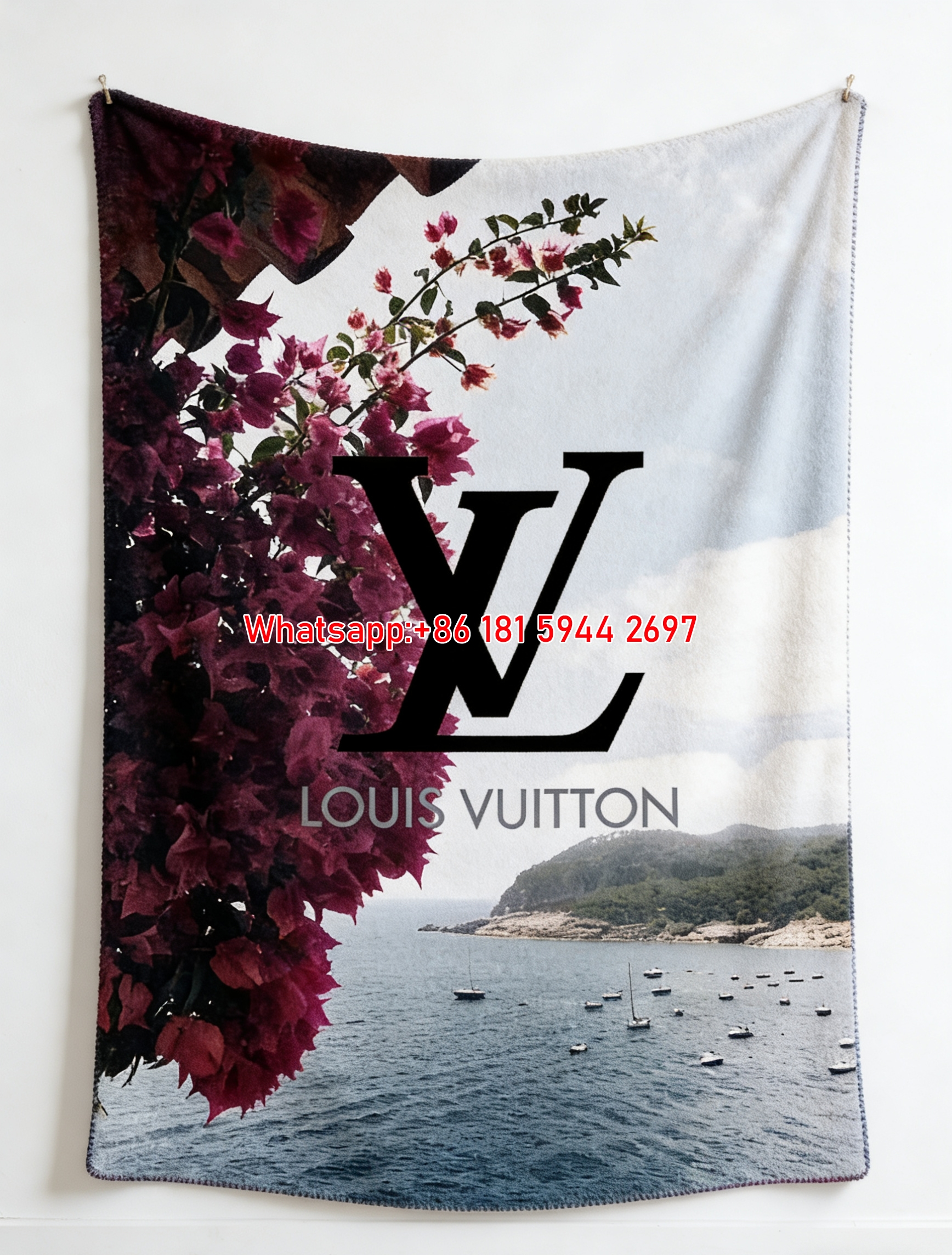 LV Coastal View Flannel Sofa Throw Blanket 397